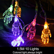 1.5m 10Led Halloween Pumpkin Ghost Skeletons Bat Spider Led Light String Festival Home Bar Party Decor Halloween Ornament