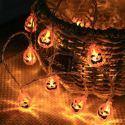 1.5m 10Led Halloween Pumpkin Ghost Skeletons Bat Spider Led Light String Festival Home Bar Party Decor Halloween Ornament